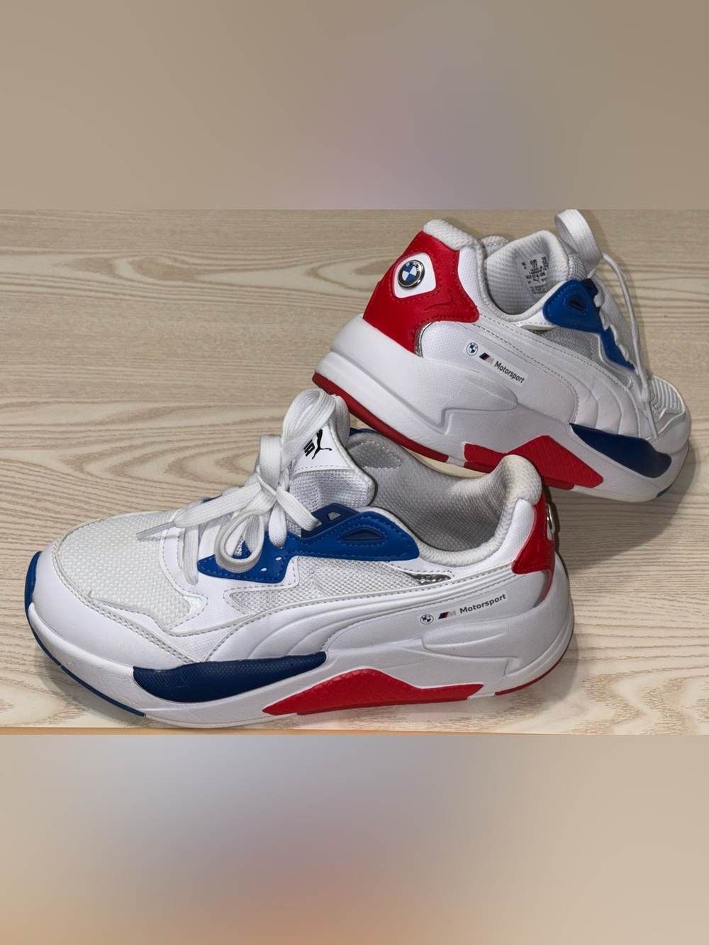 Puma Kids White, Blue & Red BMW Motorsport Sneakers